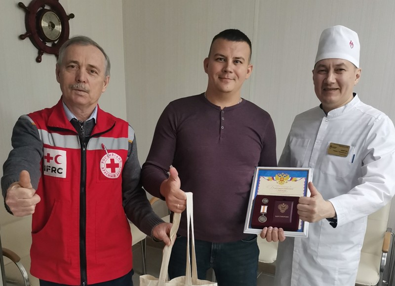 Царегородцеву К.С. вручили медаль «За содействие донорскому движению» 